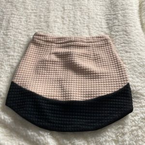 Rumor Boutique Rounded Skirt in Tan/Black - Size Small